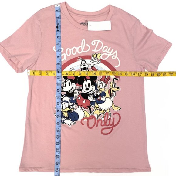 NWT Disney Mickey & Friends Light Dusty Pink T-Shirt With Screen Print Size S - Picture 8 of 8